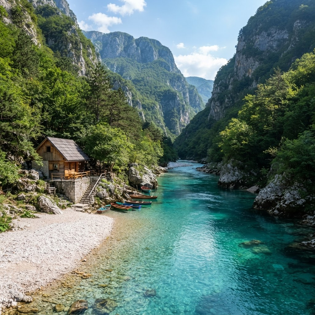 Clear water in the Shala Valley