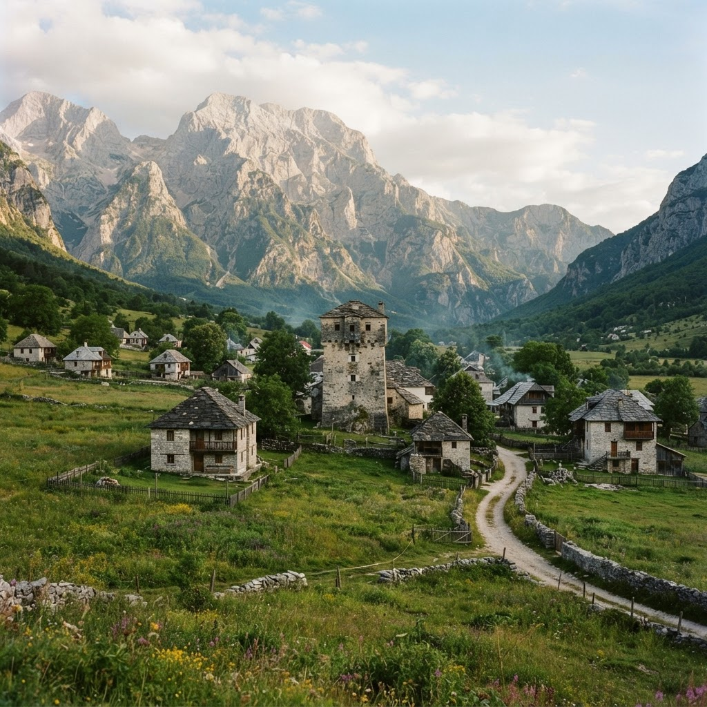 Theth Village in Theth National Park
